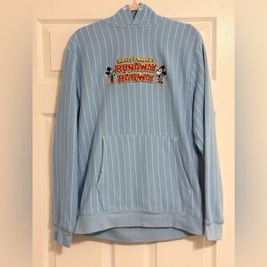 Disney Parks Mickey & Minnie Runaway Railroad Embroidered Hoodie M